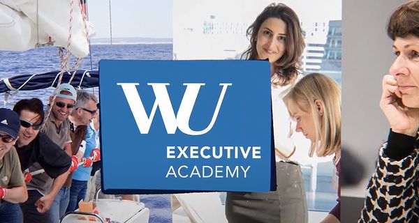 Logo on several photos - WU Executive Academy